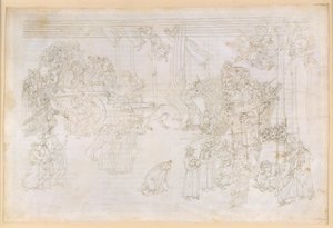 La Divina Commedia, Purgatorio XXXII. Det jordiska paradiset: Kunskapens träd och kyrkans historiska öde av Sandro Botticelli