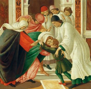 Lev och. Mirakel d. St. Zenobius (uppväcker de döda) av Sandro Botticelli