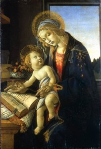 Madonna och barn Madonna av boken, 1483. av Sandro Botticelli