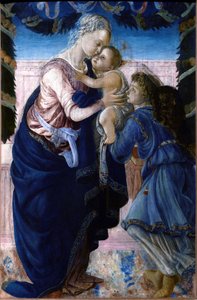 Madonna och barn med en ängel av Sandro Botticelli
