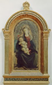 Maria med barn i en änglahärlighet av Sandro Botticelli