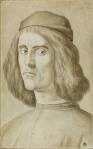 Porträttbyst av en ung man av Sandro Botticelli
