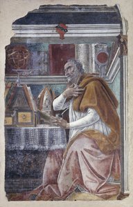 Saint Augustine i hans studie av Sandro Botticelli