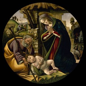 Kristusbarnets tillbedjan av Sandro Botticelli