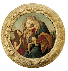 Madonnan och barnet med den unge Johannes döparen av Sandro Botticelli