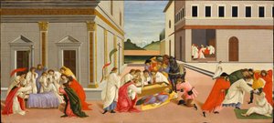 Tre mirakel av Saint Zenobius av Sandro Botticelli