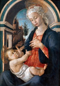 Jungfru och barn, c1444-1510 av Sandro Botticelli