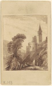 Slott och figurer av Sanford Robinson Gifford