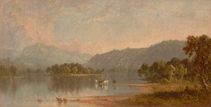 Mount Washington från Saco River 1858 (olja på duk) av Sanford Robinson Gifford