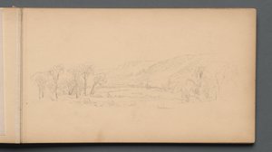 Skissbok, sidan 06: "Gorham" (Maine) av Sanford Robinson Gifford