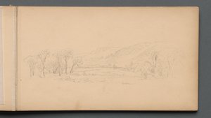 Skissbok, sida 06: Gorham Maine, 1859. av Sanford Robinson Gifford