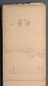 Skissbok, sidan 07: "Carter Mt () 28 augusti" av Sanford Robinson Gifford