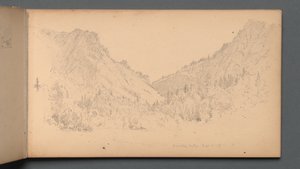 Skissbok, sidan 18: Dixville Notch, 4 september, 89, 1859. av Sanford Robinson Gifford