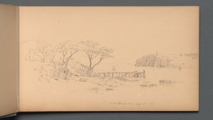 Skissbok, sidan 20: Peaks Island, ME, 7 september, 59, 1859. av Sanford Robinson Gifford