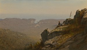 Konstnären skissar på Mount Desert, Maine, 1864-1865. av Sanford Robinson Gifford