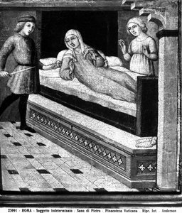 Dödfödd babymirakel, ca 1450 av Sano di Pietro