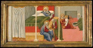 Johannes Döparens födelse och namngivning, 1450-60.