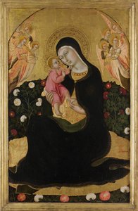 Jungfrun och barnet med änglar Madonna av ödmjukhet, mitten av 1400-talet. av Sano di Pietro