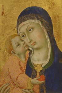 Madonna med barn, av Sano Di Pietro (1406-1481)