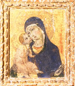 Madonna med barn av Sano Di Pietro (1406-1481), andra hälften av 1400-talet av Sano di also Ansano di Pietro di Mencio Pietro