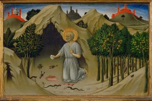 Sankt Jerome botfärdig... av Sano di also Ansano di Pietro di Mencio Pietro