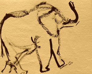 Abstrakt elefantteckning av Santhosh ch