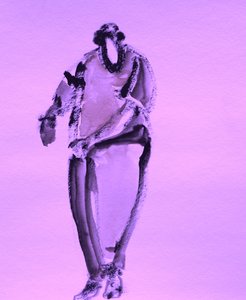 Abstrakt lila figur