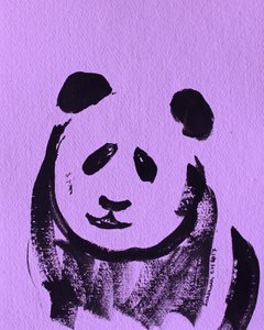 Bedårande lila panda av Santhosh ch