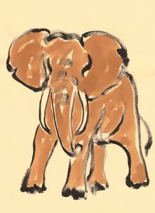 Skiss av en afrikansk elefant av Santhosh ch