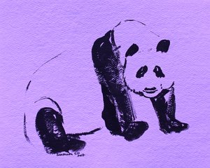 Panda i svart bläck av Santhosh ch