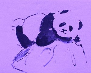Söt lila panda av Santhosh ch