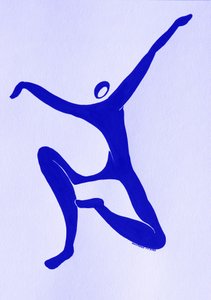 Dynamisk blå dansös av Santhosh ch