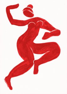 Dynamisk röd dansare av Santhosh ch