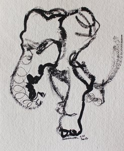 Expressiv linjeteckning av Santhosh ch