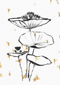 Fallande gyllene lotus av Santhosh ch