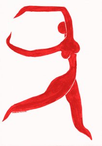 Gracefull röd dansare av Santhosh ch