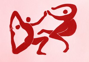 Graciösa röda gestalter av Santhosh ch
