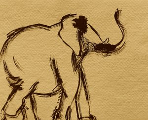 Majestätisk elefantteckning av Santhosh ch
