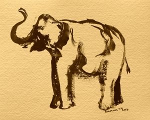 Skiss av majestätisk elefant av Santhosh ch