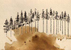 Minimalistisk skogslinje av Santhosh ch