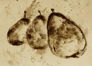 Päron i sepia