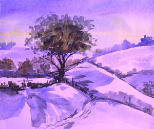 Lila vinterlandskap av Santhosh ch