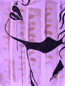 Sensuellt abstrakt porträtt av Santhosh ch