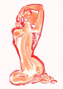 Studie av en sensuell röd figur av Santhosh ch