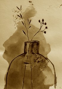 Sepia botanisk vas av Santhosh ch