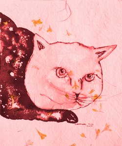 Den fridfulla rosa katten av Santhosh ch