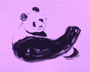 Stark panda som visar musklerna av Santhosh ch