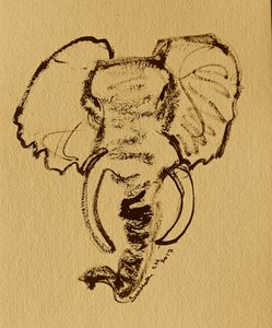 Skiss av en vild elefant av Santhosh ch