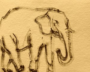 Skiss av en vild elefant av Santhosh ch