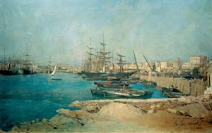 Barcelona, ​​hamn av Santiago Rusiñol